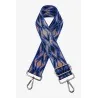 Bolso bandolera de tela étnica azul rey