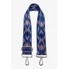 Correa de Hombro Étnica Azul Azteca | Correa Ajustable para Bolso de Moda Tendencia