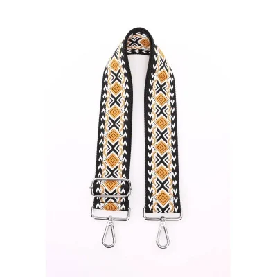 Mustard Ethnic Fabric Shoulder Strap