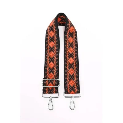 Bandolera de Tela Étnica Naranja y Negra