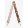 Bandolera de Tela Étnica Camel y Negro