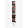 Bandoulière Tissu Motif Triangle | Accessoire Mode Ethnique Chic