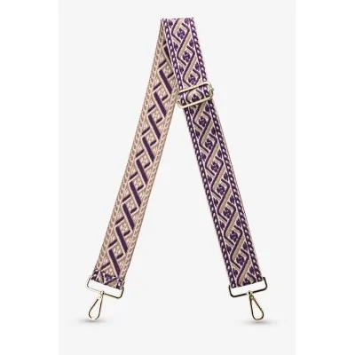 Bolsa Tiracolo de Tecido Boêmio violeta