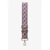 Bandoulière Tissu Bohème Violet | Accessoire Mode Ethnique Ajustable