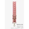 Bandoulière Bohème Rouge et Beige | Sangle Ajustable Motif Ethnique
