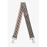Bandolera de Tela Étnica negra y beige
