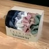 Conjunto de 8 scrunchies lisos multicolores