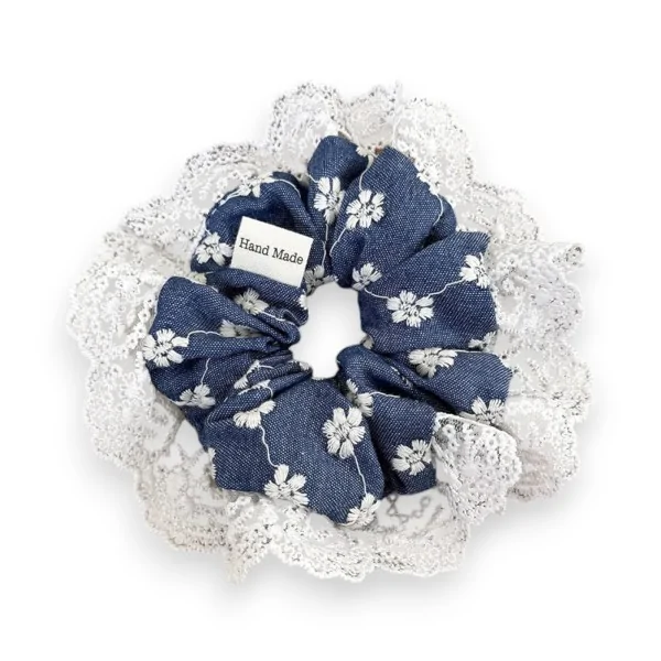 Romantic Floral Lace Scrunchie