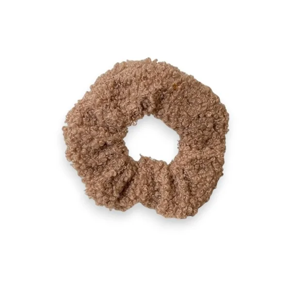 Elástico de Cabelo em Bouclé Taupe