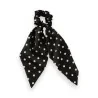 Chouchou foulard à pois noir et blanc