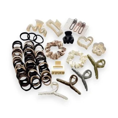 Conjunto de 65 acessórios variados para cabelo
