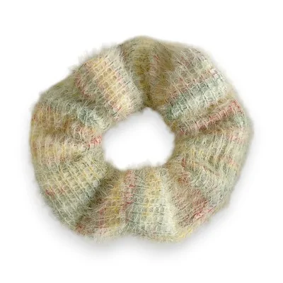 Scrunchie de Malha Verde Pastel