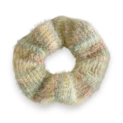 Scrunchie de Malha Verde Pastel
