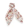 Scrunchie Foulard Floreale Fantasia Bianco