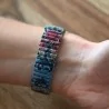 Ernest Vintage Floral Watch - Blue Elastic Strap | Trendy Fashion
