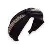 Tiara preta decorativa com strass