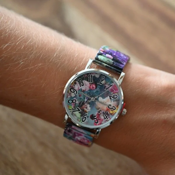 Ernest watch with multicolored wildflowers