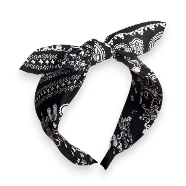 Cerchietto bandana nero fantasia