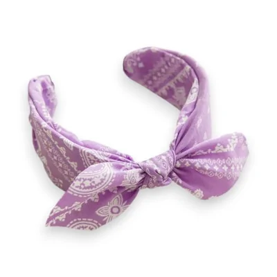 Tiara Estampada Bandana Lilás