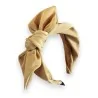 Wide fancy mustard headband with bow