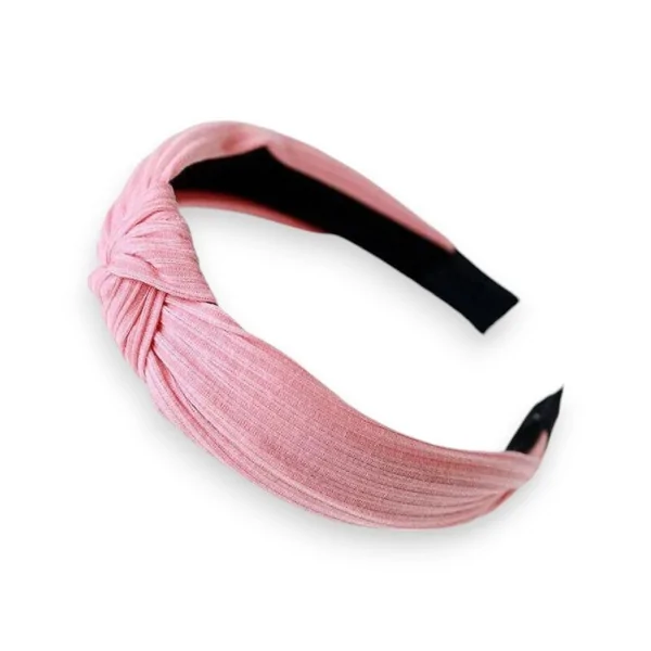 Diadema de fantasía rosa de punto