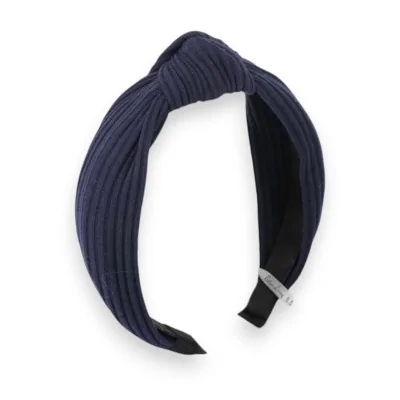Tiara de tricô azul marinho