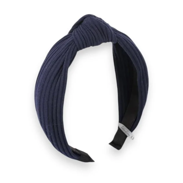 Tiara de tricô azul marinho