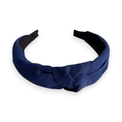 Tiara de camurça sintética azul marinho