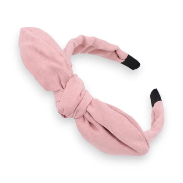 Diadema de Ante Rosa con Nudo