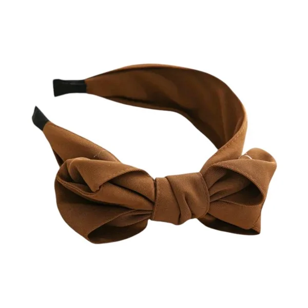 Faixa de Cabelo com Laço Decorativo Caramelo