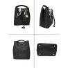 Schwarze Gallantry Bucket Bag mit Tuchknoten | Trendige Mode