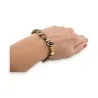Bracelet élastique Ikita doré à pierres multicolores | Bijou fantaisie tendance