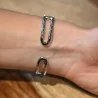 Orologio ERNEST Crystal Silver | Bracciale Fantasia Argentato & Quadrante Brillante