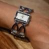 Orologio da polso Ernest fantasia argentato quadrante rettangolare con strass