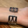 Montre Bracelet Ernest Argentée Rectangle Strass | Élégance Intemporelle