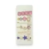 Juego de 6 horquillas decorativas en rosa y lila