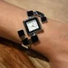 Orologio da polso Ernest con rombi neri e argentati