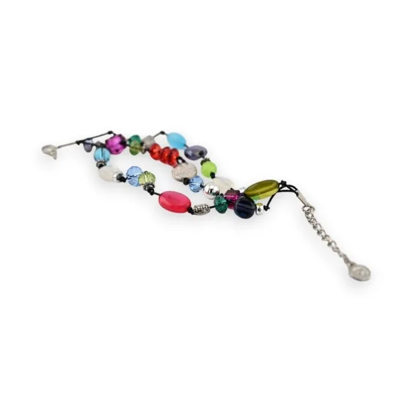 Bracciale fantasia Ikita con perline multicolore