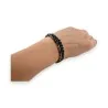 Bracciale Elastico con Perle Nere e Dorate | Gioiello Alla Moda Elegante e Trendy