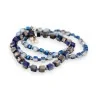 Set di 3 braccialetti bijoux Ikita con perle blu