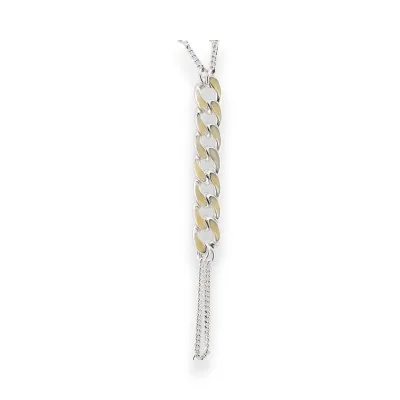 Patinierte versilberte Kettengliederarmband von Ikita