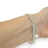 Bracciale a catena Ikita argento e oro | Gioiello di tendenza alla moda | Moda Tendenza