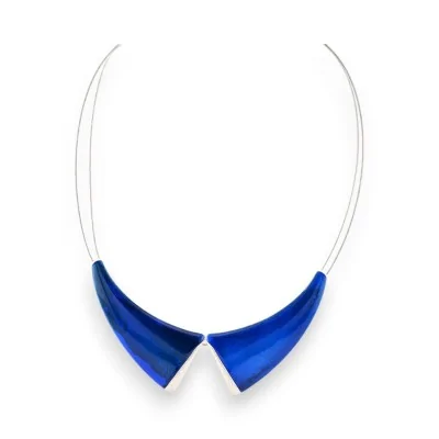 Collana con colletto alla Peter Pan blu reale di Ikita