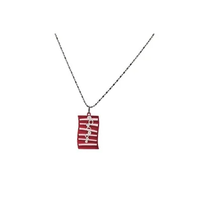 Geometric red fashion necklace by Ikita