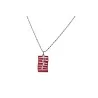 Collier Fantaisie Ikita Rouge Bordeaux | Design Géométrique Ajustable