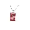 Collier Fantaisie Ikita Rouge Bordeaux | Design Géométrique Ajustable