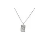 Rectangular design necklace Grey by Ikita