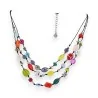 Collier Multi-Rangs Ikita | Bijou Fantaisie Perles Colorées | Mode Tendance