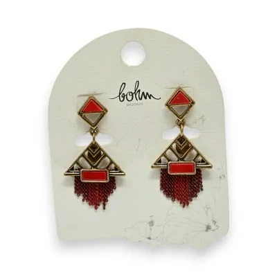 Brincos pendentes Bohm vermelhos