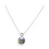 Collier Médaillon Nacre Bleu Ikita | Bijou Fantaisie Élégant et Raffiné